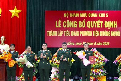 Bộ Tham mưu Quân khu 5: Thành lập Tiểu đoàn Phương tiện không người lái