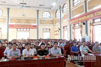 Các xã Khánh Nhạc, Khánh Trung, Kim Đông diễn tập phòng thủ dân sự ứng phó bão mạnh, siêu bão và tìm kiếm cứu nạn năm 2026
