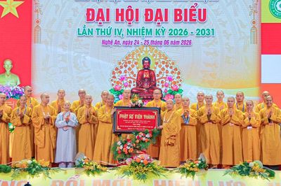 Nghệ An: Hòa thượng Thích Thọ Lạc được suy cử làm tân Trưởng ban Trị sự GHPGVN tỉnh, nhiệm kỳ 2026-2031