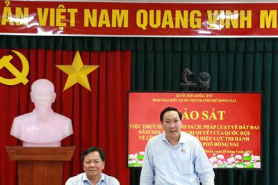 Đoàn ĐBQH TP. Đồng Nai khảo sát việc thực hiện Luật Đất đai năm 2024
