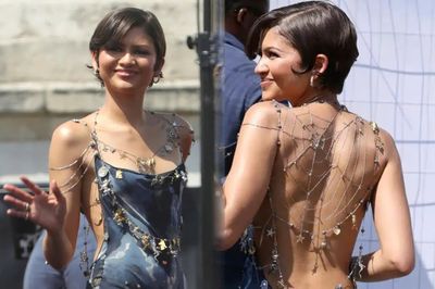 Váy mạng nhện trên người Zendaya gây sốt