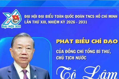 [Infographics] Phát biểu của Tổng Bí thư, Chủ tịch nước Tô Lâm tại Đại hội Đoàn XIII