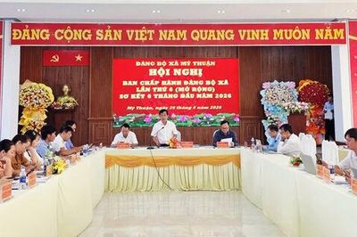 Đảng bộ xã Mỹ Thuận sơ kết công tác 6 tháng đầu năm