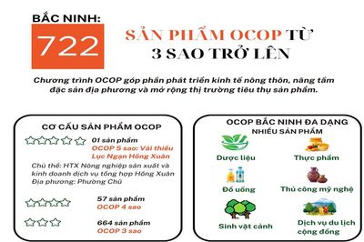 Bắc Ninh có 722 sản phẩm OCOP từ 3 sao trở lên
