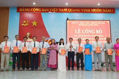Hoài Nhơn Đông công bố nghị quyết sắp xếp, kiện toàn các tổ dân phố