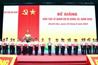 Học viện Hải quân bế giảng lớp đào tạo sĩ quan dự bị Khóa 29