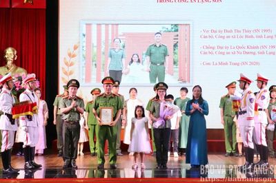 Đối thoại với cán bộ trẻ, phụ nữ và biểu dương gia đình công an trẻ tiêu biểu
