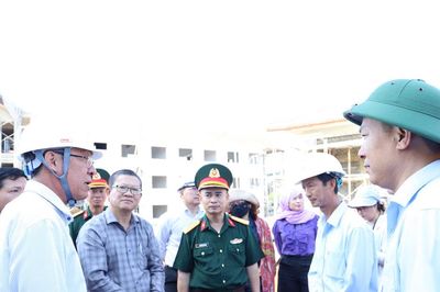 Lãnh đạo tỉnh Lâm Đồng kiểm tra tiến độ xây dựng trường nội trú liên cấp khu vực biên giới