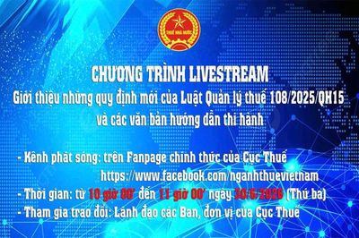 Ngày 30/6, Cục Thuế livestream phổ biến những điểm mới của Luật Quản lý thuế
