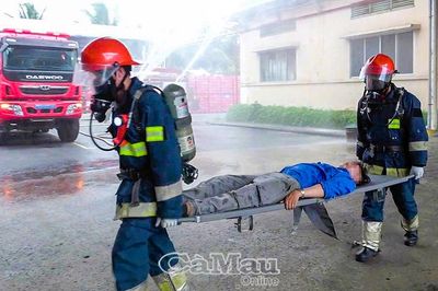 Thực tập phương án chữa cháy tại nhà máy bia