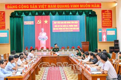 Họp Tiểu ban Nội dung văn kiện diễn tập tác chiến xã, phường trong khu vực phòng thủ tỉnh Cà Mau năm 2026