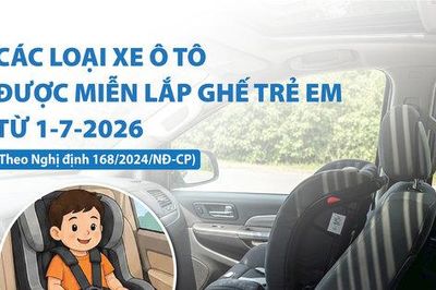 Những loại ô tô được miễn quy định lắp ghế trẻ em từ ngày 1-7-2026