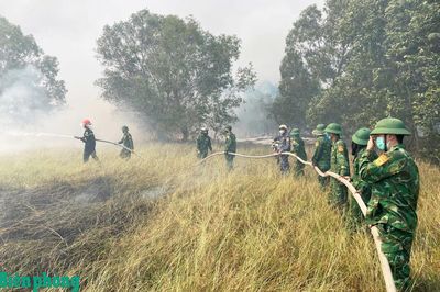 Các đơn vị Bộ đội Biên phòng tỉnh Quảng Trị triển khai lực lượng chữa cháy rừng