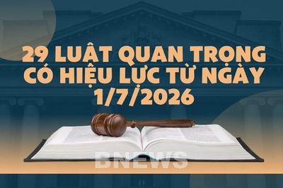 29 Luật quan trọng có hiệu lực từ ngày 1/7/2026