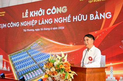 Khởi công cụm công nghiệp làng nghề Hữu Bằng