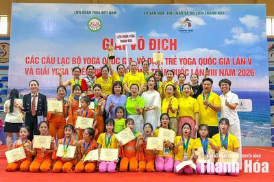 Liên đoàn Yoga Thanh Hóa xếp thứ Ba tại Giải vô địch các CLB Yoga quốc gia