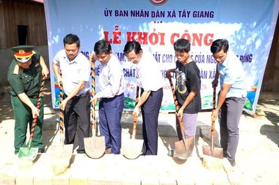 Xã Tây Giang khởi công nhà ở cho đối tượng nhiễm chất độc hóa học