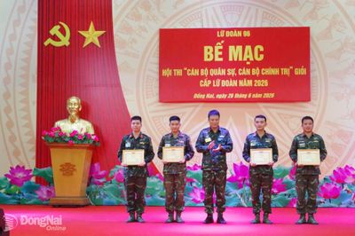 Đại úy Cao Văn Hiếu đạt giải nhất hội thi cán bộ quân sự, chính trị giỏi năm 2026
