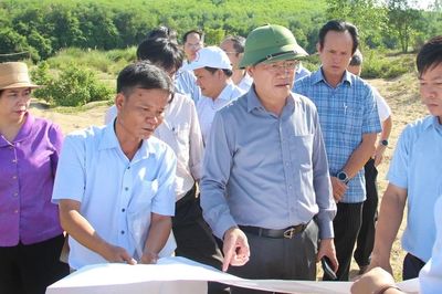 Chủ tịch UBND tỉnh Phạm Anh Tuấn làm việc với các xã khu vực Hoài Ân