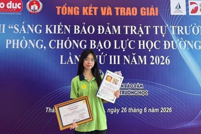 Lạng Sơn có học sinh đoạt giải Khuyến khích quốc gia Cuộc thi sáng kiến phòng, chống bạo lực học đường