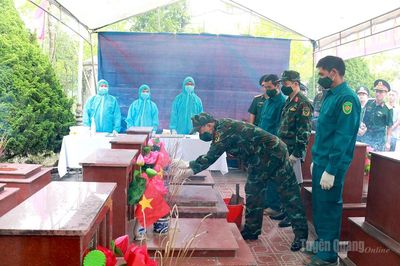 Tuyên Quang hoàn thành lấy mẫu ADN tại các nghĩa trang liệt sĩ