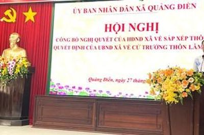 Quảng Điền còn 19 thôn sau khi sắp xếp lại