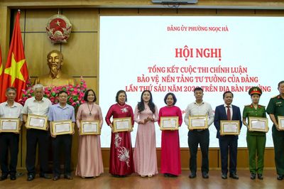 Phường Ngọc Hà tổng kết cuộc thi chính luận bảo vệ nền tảng tư tưởng của Đảng