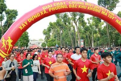 TPHCM: Hàng chục ngàn người tham dự mít-tinh, chạy bộ hưởng ứng Tháng hành động phòng, chống ma túy