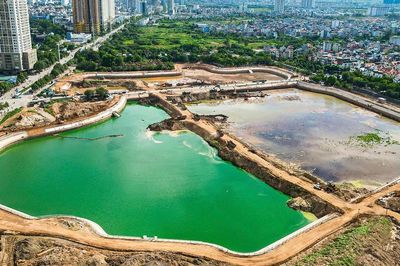 Tăng tốc hoàn thiện hai hồ điều hòa lớn phía Tây Hà Nội