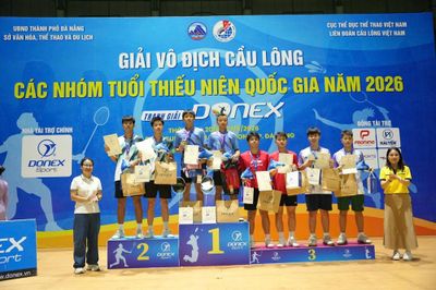 Đoàn TP.HCM thắng lớn tại Giải cầu lông thiếu niên quốc gia 2026
