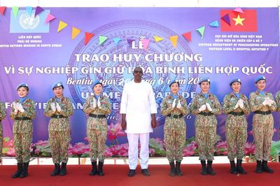 Bệnh viện Dã chiến 2.7 nhận Huy chương Gìn giữ hòa bình Liên Hợp Quốc