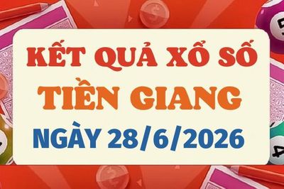 Kết quả xổ số Tiền Giang hôm nay 28/6/2026 - XSTG 28/6