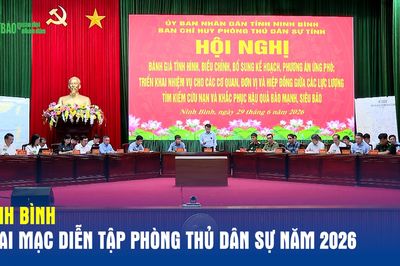 Ninh Bình khai mạc diễn tập phòng thủ dân sự năm 2026