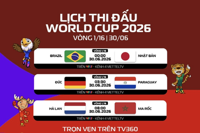 Lịch thi đấu World Cup 2026 hôm nay (30-6)