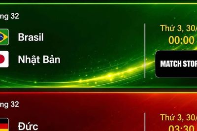 Lịch thi đấu World Cup 2026 ngày 30/6: 'Đại chiến' Nhật Bản - Brazil