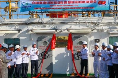 PVSM hoàn thành đại tu giàn khoan Tam Đảo 05 vượt tiến độ 3 ngày
