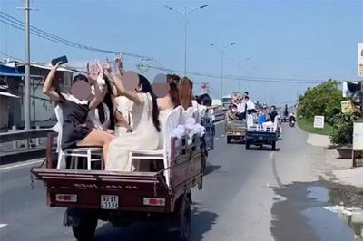 Vụ đoàn đưa dâu bằng xe ba bánh: 4 tài xế bị phạt, tịch thu 3 phương tiện