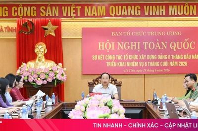 Hội nghị toàn quốc sơ kết công tác tổ chức xây dựng Đảng 6 tháng đầu năm 2026