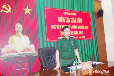 Bộ Quốc phòng kiểm tra toàn diện 6 tháng tại Lữ đoàn 26