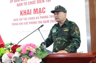 Diễn tập tác chiến trong khu vực phòng thủ xã Phong Thổ năm 2026