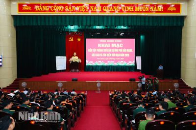 Khai mạc diễn tập phòng thủ dân sự ứng phó bão mạnh, siêu bão và tìm kiếm cứu nạn tỉnh năm 2026