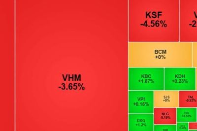 VN-Index giảm gần 17 điểm, về sát mốc 1.850 điểm