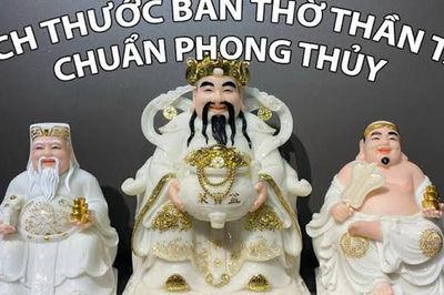 Cách chọn kích thước bàn thờ Thần tài chuẩn thước lỗ ban hút tài lộc