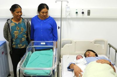 Tiếng khóc chào đời đầu tiên của bé trai 3,9kg tại Bệnh viện Bạch Mai cơ sở Ninh Bình