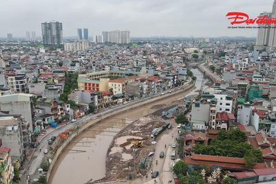 Công trường kênh La Khê tăng tốc thi công, hướng tới hoàn thành các hạng mục trọng điểm