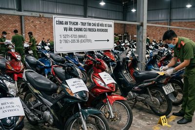 Công an TP.HCM tìm chủ nhân của 13 chiếc xe máy bị thu giữ