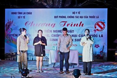 Lai Châu: Biểu diễn nghệ thuật tuyên truyền về phòng, chống tác hại của thuốc lá