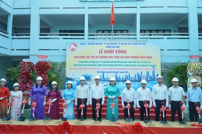 Phường Diên Hồng, TPHCM khởi công sửa chữa, cải tạo cùng lúc 6 trường học