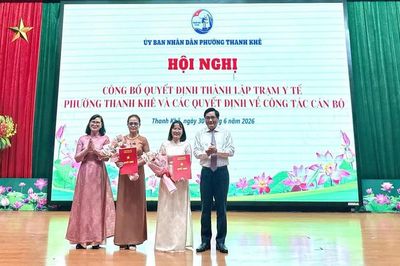 Phường Thanh Khê công bố quyết định thành lập Trạm Y tế và kiện toàn công tác cán bộ