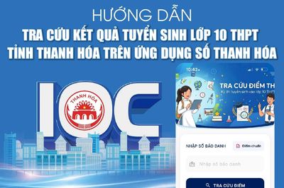 Hướng dẫn tra cứu kết quả tuyển sinh lớp 10 THPT tỉnh Thanh Hóa trên ứng dụng số Thanh Hóa